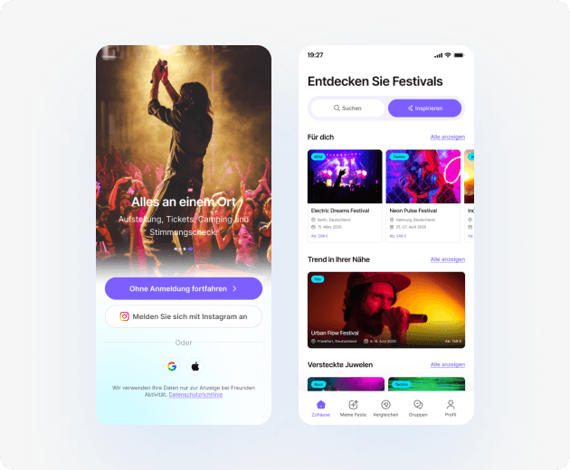 Music Festival Finder App iOS